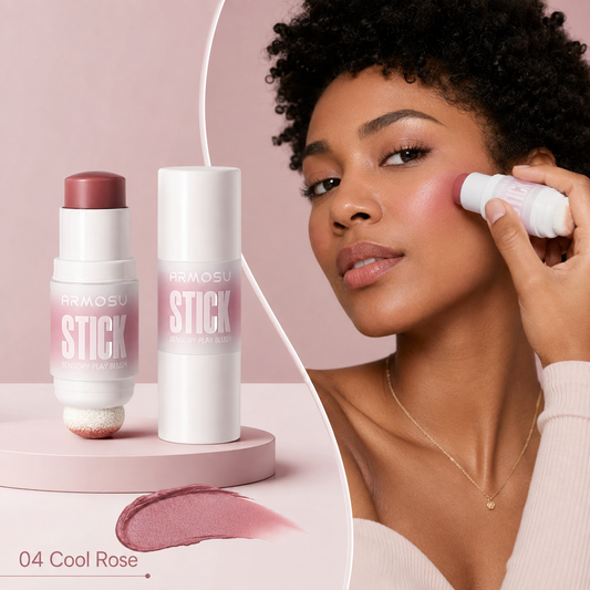 Dew Flush cream blush stick with blending sponge