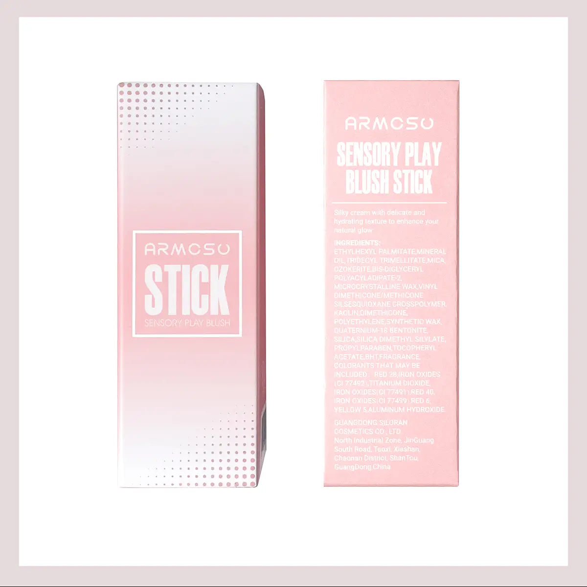 ARMOSU Cream Blush Stick - Flawless Cosmetic with Silky Hydrating Formula for Daily Dewy Natural Glow & Long-Lasting Wear, Gentle